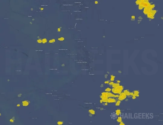 Hail map for Colorado Springs, CO