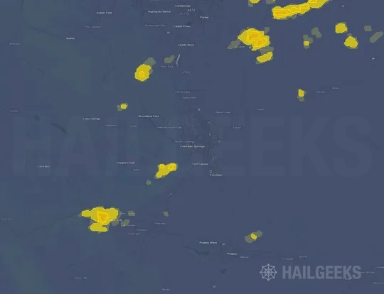 Hail map for Colorado Springs, CO