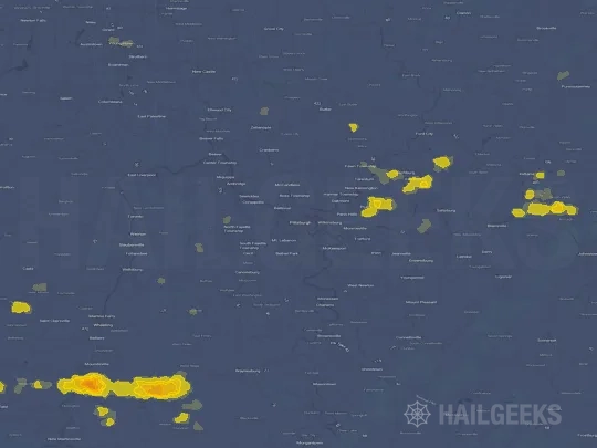 Hail map for Pittsburgh, PA