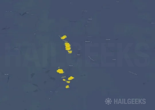 Hail map for Bend, OR