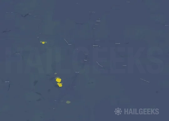 Hail map for Bend, OR