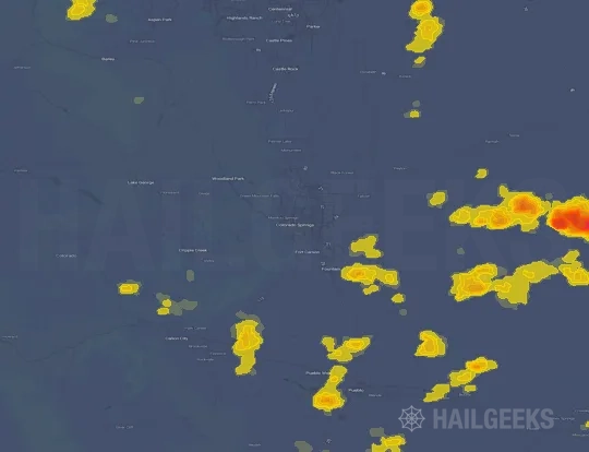 Hail map for Colorado Springs, CO