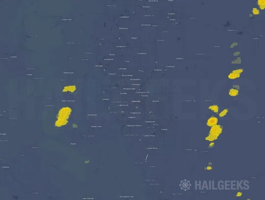Hail map for Denver, CO