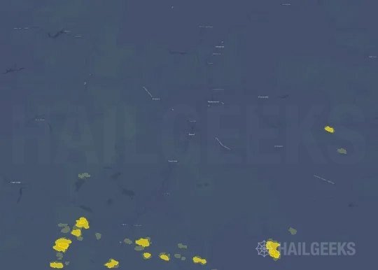 Hail map for Bend, OR