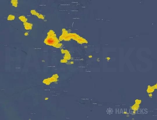 Hail map for Colorado Springs, CO