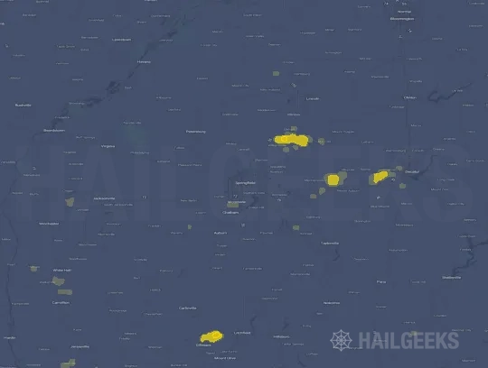 Hail map for Springfield, IL