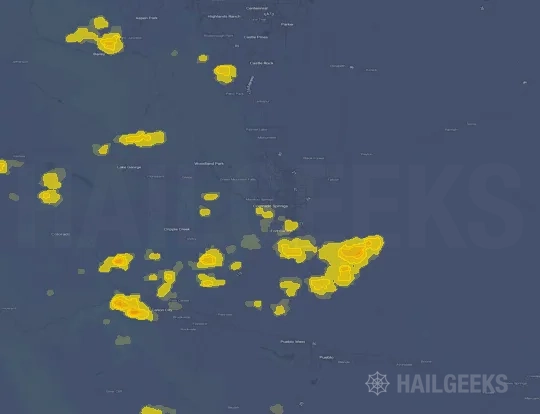 Hail map for Colorado Springs, CO