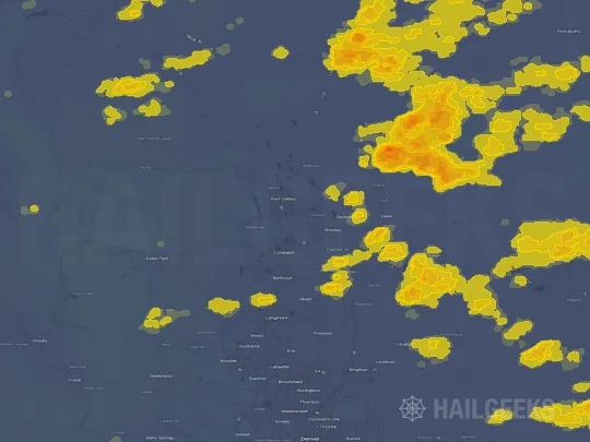 Hail map for Fort Collins, CO