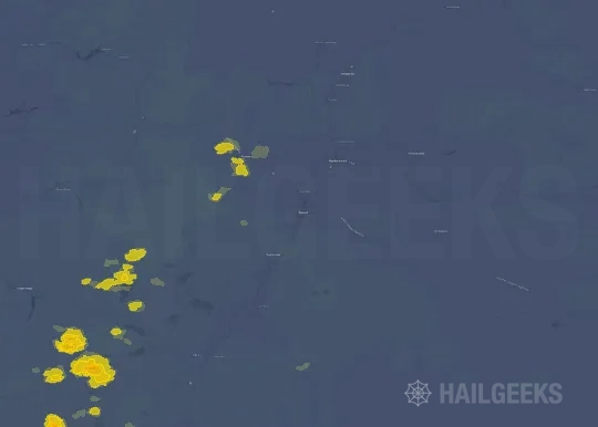 Hail map for Bend, OR