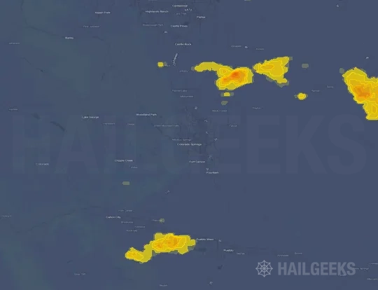 Hail map for Colorado Springs, CO