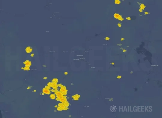 Hail map for Medford, OR