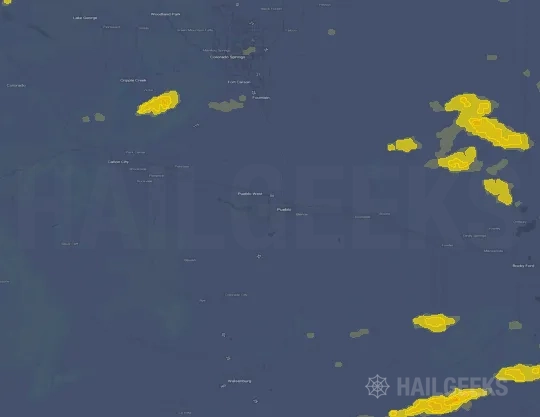 Hail map for Pueblo, CO