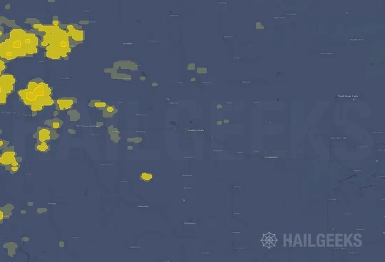 Hail map for Grand Forks, ND