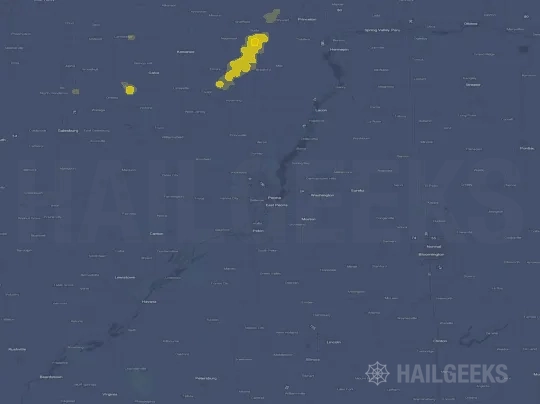 Hail map for Peoria, IL