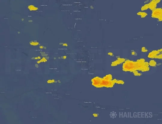 Hail map for Colorado Springs, CO