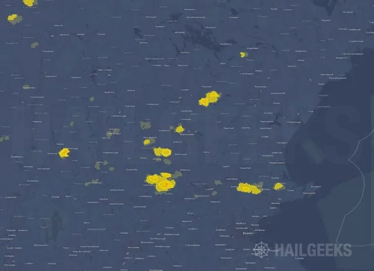 Hail map for Manchester, NH