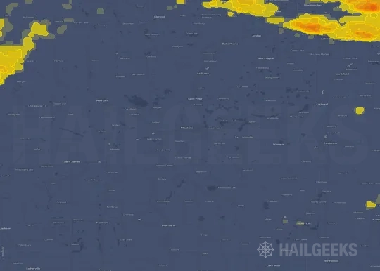 Hail map for Mankato, MN