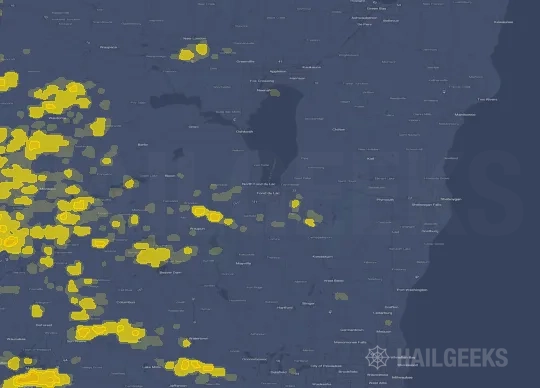 Hail map for Fond du Lac, WI
