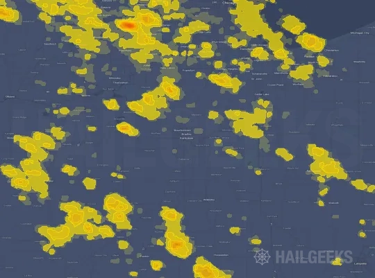 Hail map for Kankakee, IL