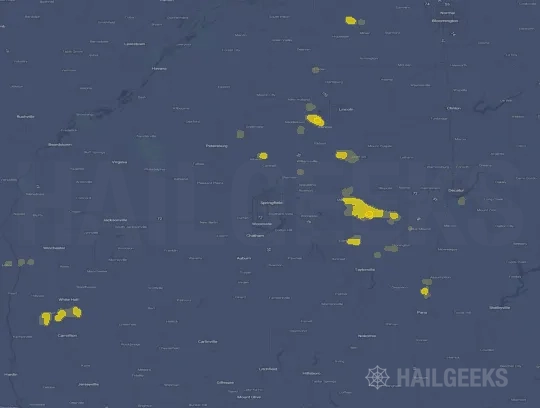 Hail map for Springfield, IL