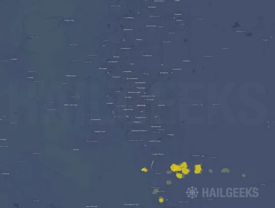 Hail map for Denver, CO