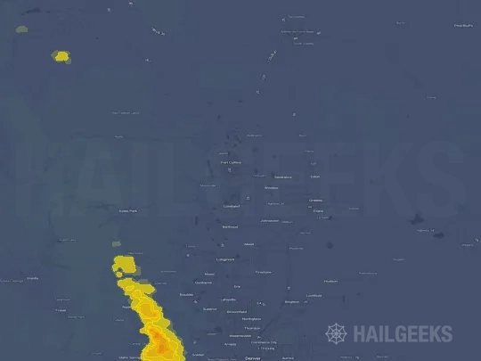 Hail map for Fort Collins, CO