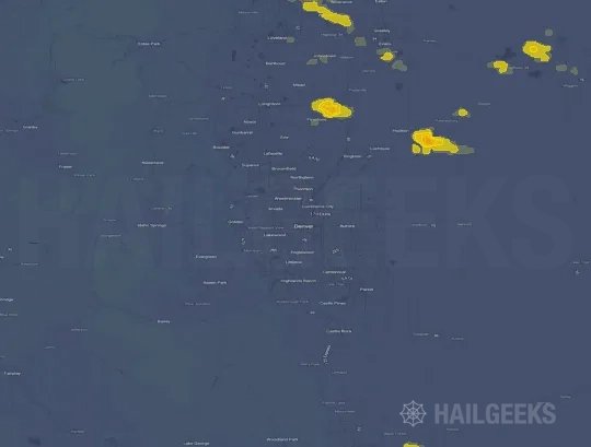 Hail map for Denver, CO