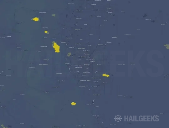 Hail map for Denver, CO