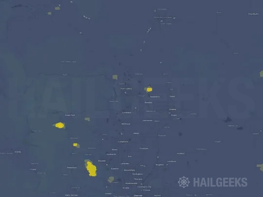 Hail map for Fort Collins, CO