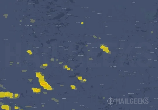 Hail map for Alexandria, MN
