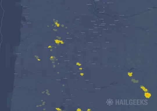 Hail map for Salem, OR