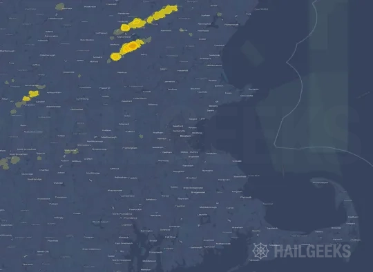 Hail map for Boston, MA