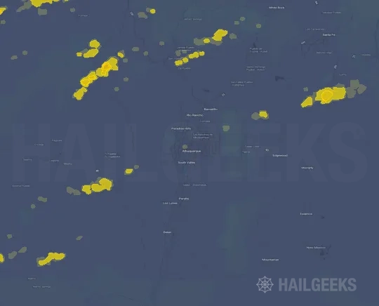 Hail map for Albuquerque, NM