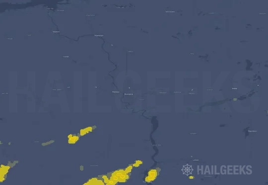 Hail map for Bismarck, ND