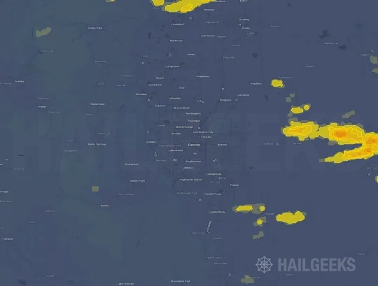 Hail map for Denver, CO
