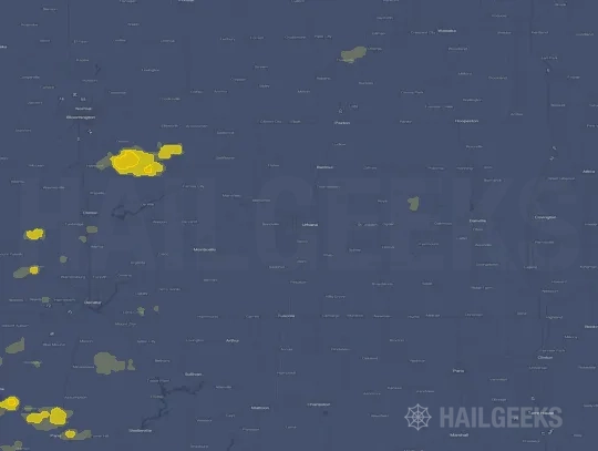 Hail map for Champaign, IL