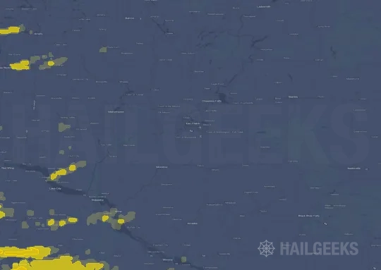 Hail map for Eau Claire, WI
