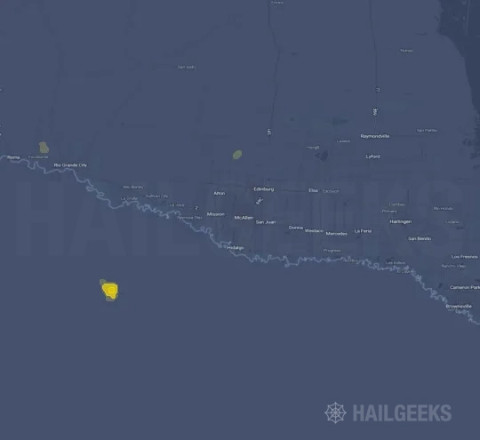 Hail map for McAllen, TX