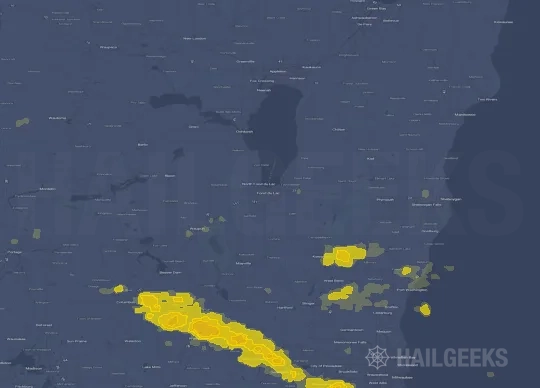 Hail map for Fond du Lac, WI
