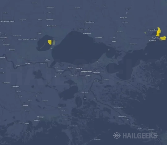 Hail map for New Orleans, LA
