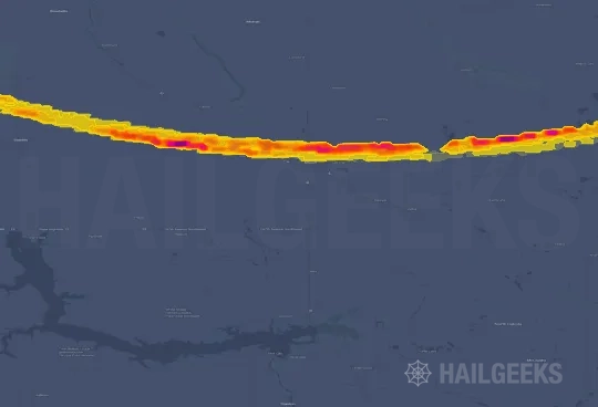 Hail map for Minot, ND