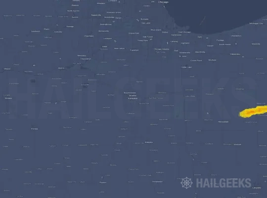 Hail map for Kankakee, IL