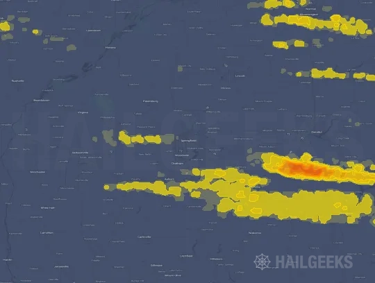Hail map for Springfield, IL