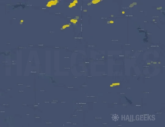 Hail map for Salina, KS