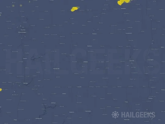 Hail map for Champaign, IL