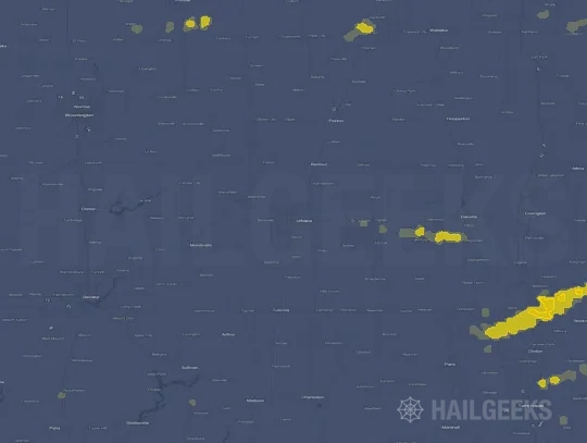 Hail map for Champaign, IL