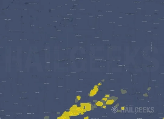 Hail map for Mason City, IA