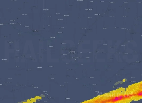 Hail map for Sioux City, IA