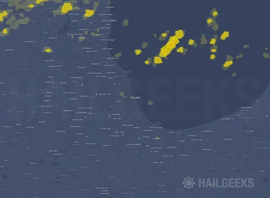Hail map for Chicago, IL