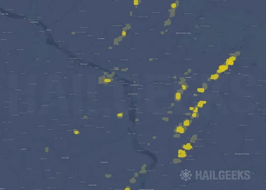 Hail map for La Crosse, WI